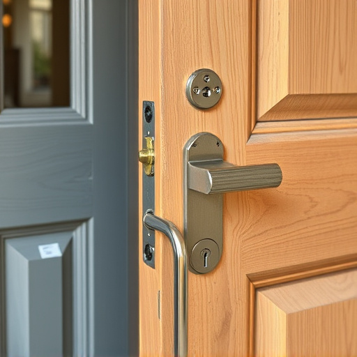 apartment entry secured with bolt lock