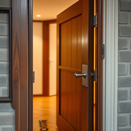 apartment entry secured with bolt lock