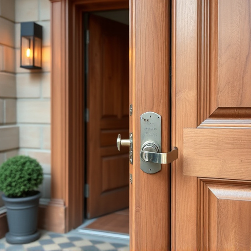 apartment entry secured with bolt lock