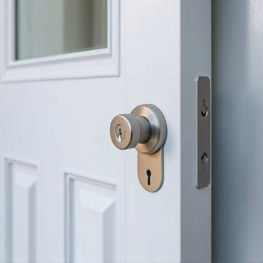 apartment entry secured with bolt lock