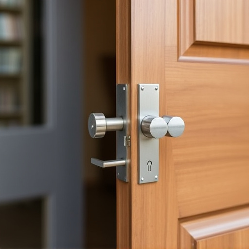 apartment entry secured with bolt lock