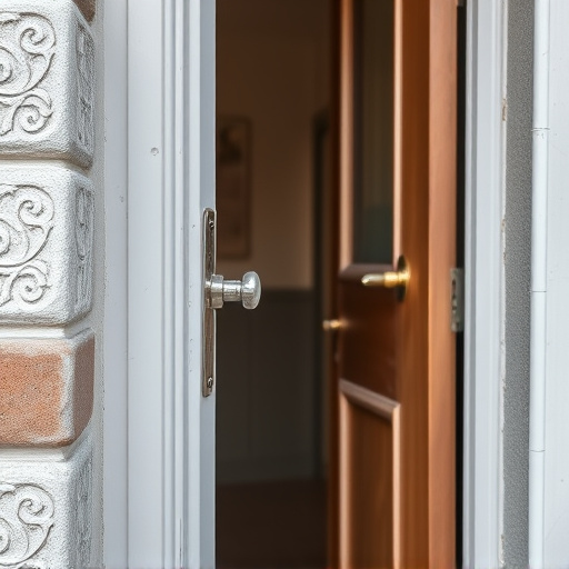 apartment entry secured with bolt lock