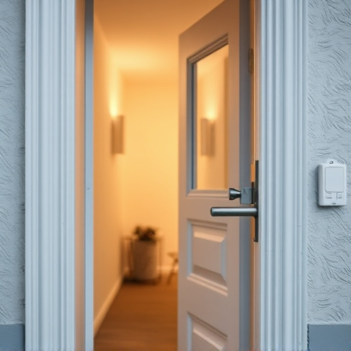 apartment entry secured with bolt lock