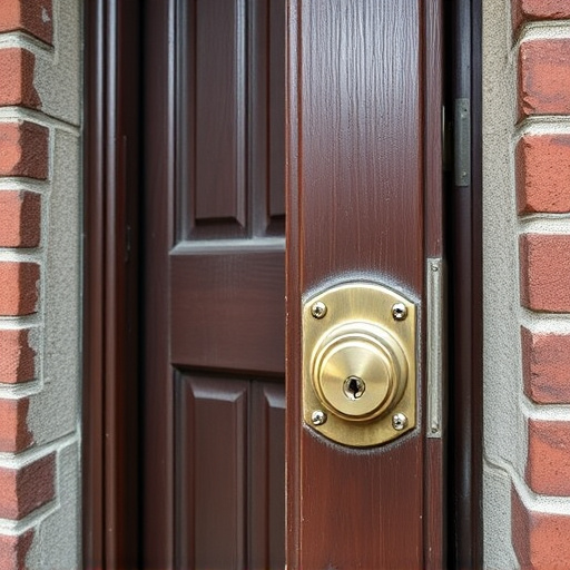 apartment entry secured with bolt lock