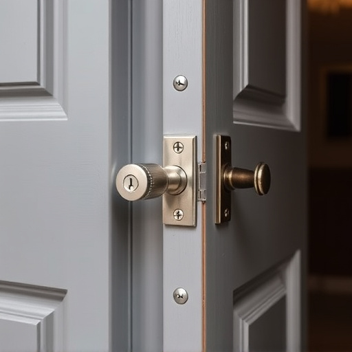 apartment entry secured with bolt lock