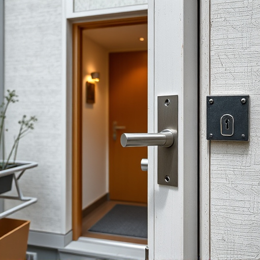 apartment entry secured with bolt lock