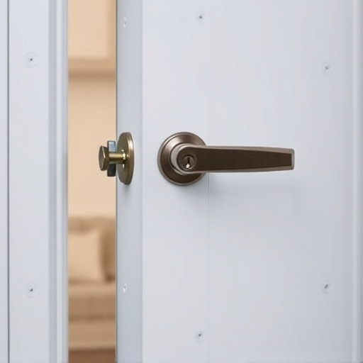 apartment entry secured with bolt lock