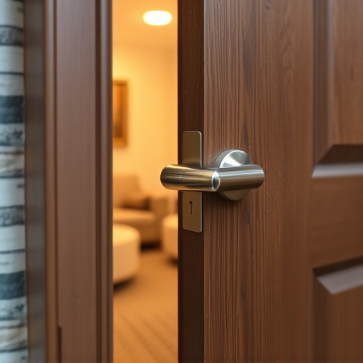 apartment entry secured with bolt lock