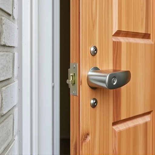 apartment entry secured with bolt lock