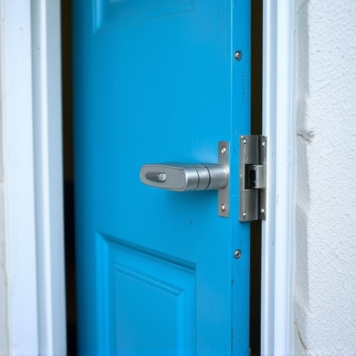 apartment entry secured with bolt lock