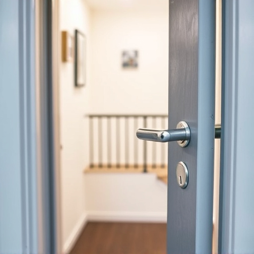 apartment entry secured with bolt lock