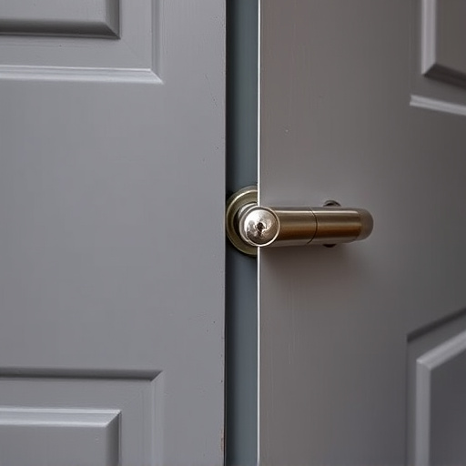 apartment entry secured with bolt lock