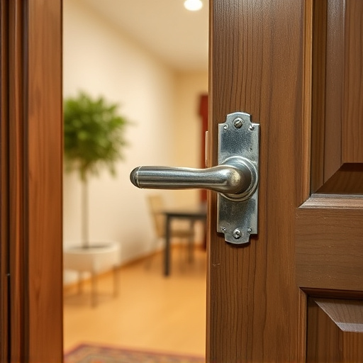 apartment entry secured with bolt lock