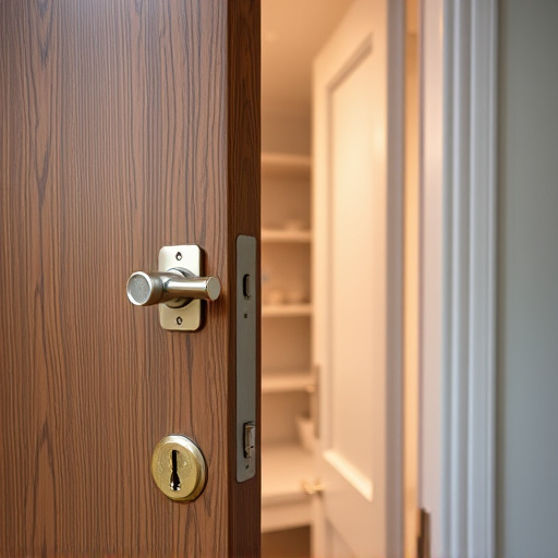apartment entry secured with bolt lock