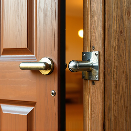 apartment entry secured with bolt lock