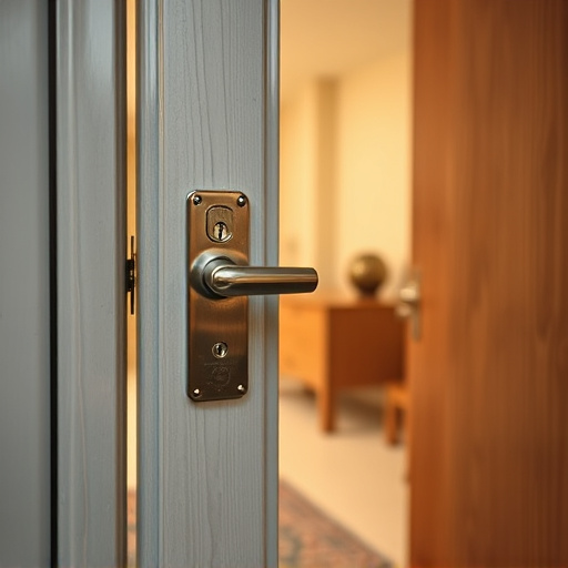 apartment entry secured with bolt lock