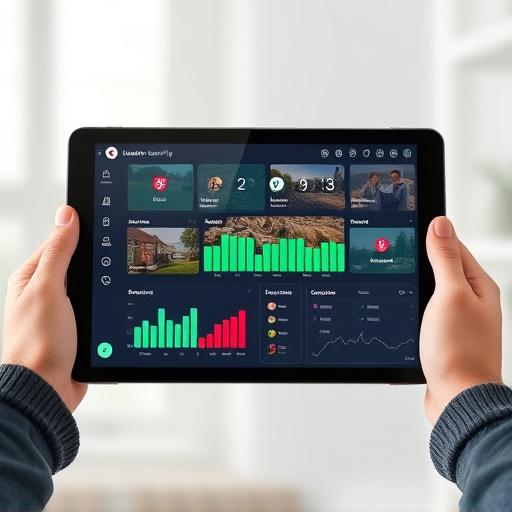 cloud-based home security dashboard on tablet