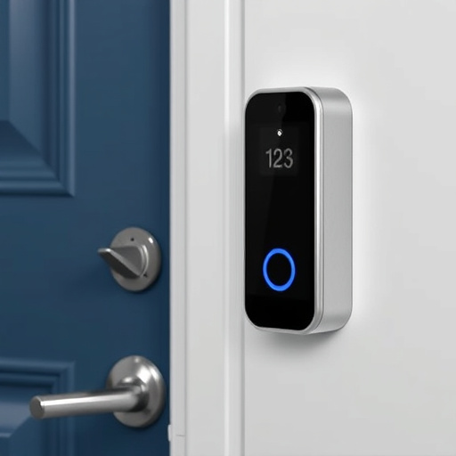 compact wireless doorbell at urban entry