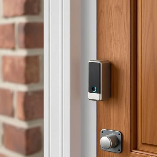 compact wireless doorbell at urban entry