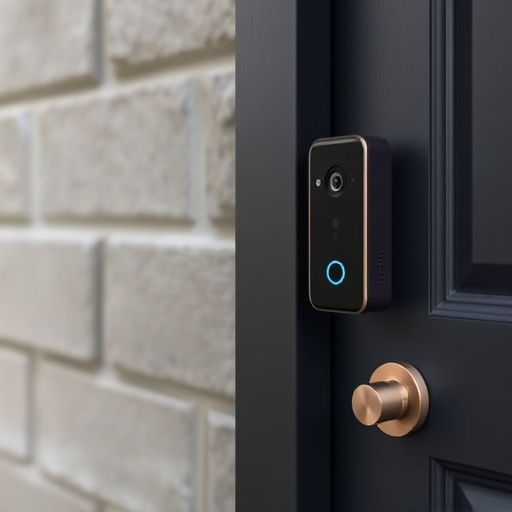 compact wireless doorbell at urban entry