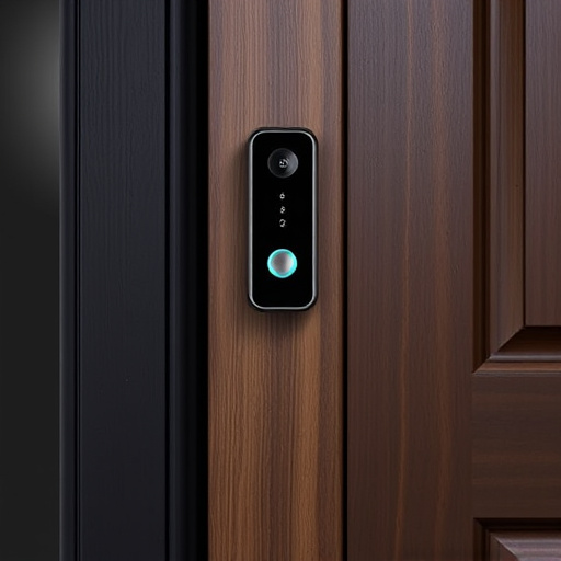 compact wireless doorbell at urban entry
