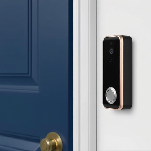 compact wireless doorbell at urban entry