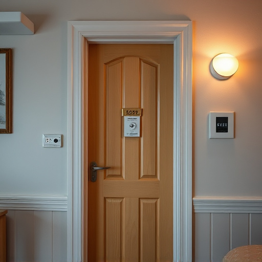 discreet door alarm placed in hostel doorframe