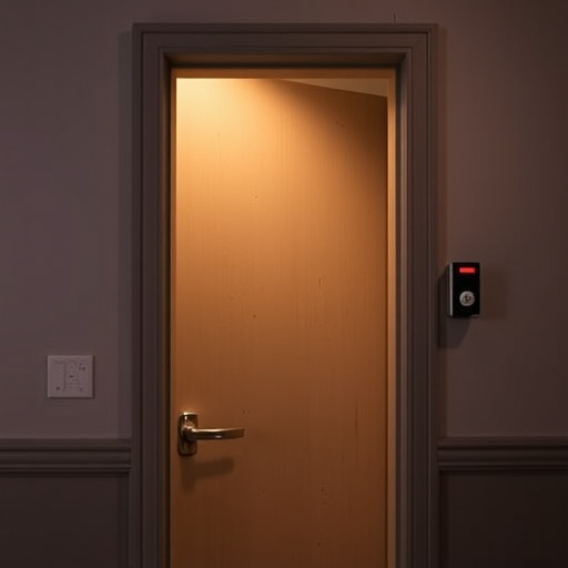 discreet door alarm placed in hostel doorframe