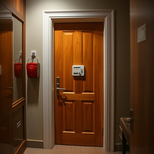 discreet door alarm placed in hostel doorframe
