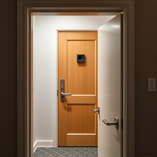 discreet door alarm placed in hostel doorframe
