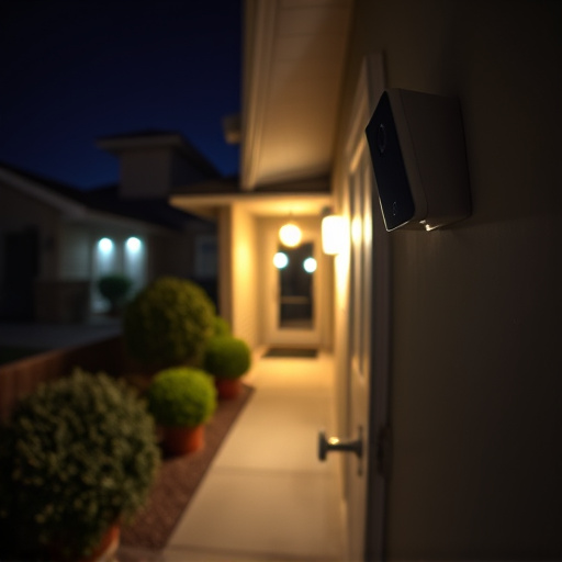 doorbell camera recording visitor at night