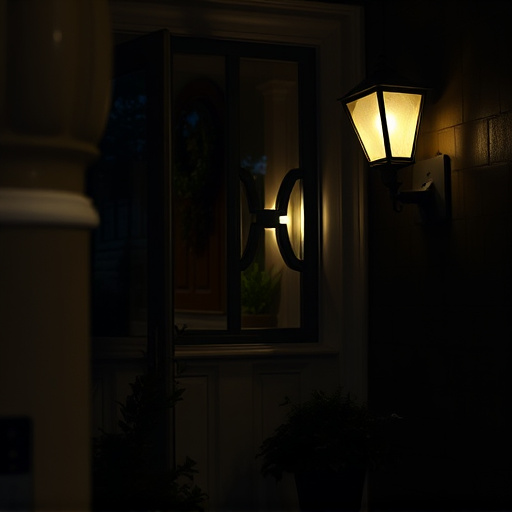 doorbell camera recording visitor at night