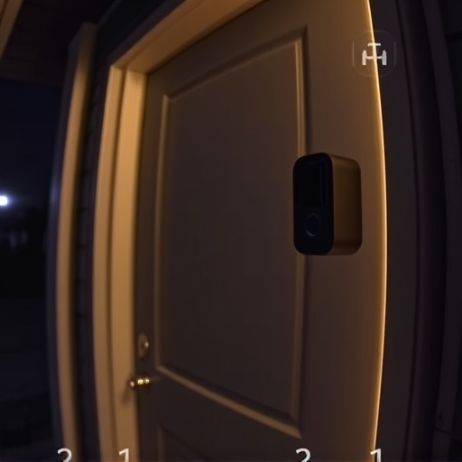 doorbell camera recording visitor at night