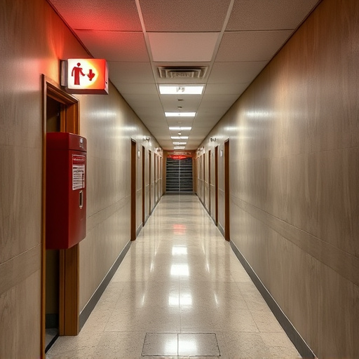 emergency alert system inside hallway