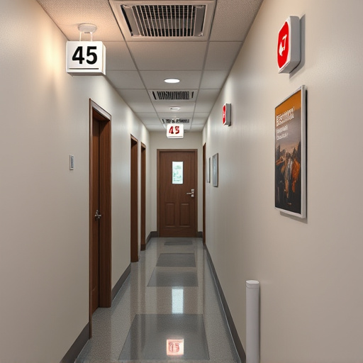 emergency alert system inside hallway