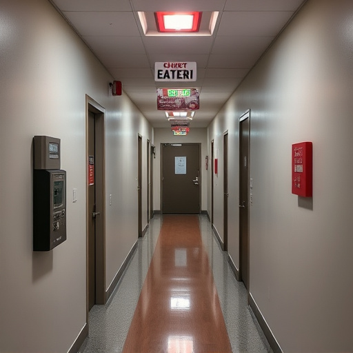 emergency alert system inside hallway