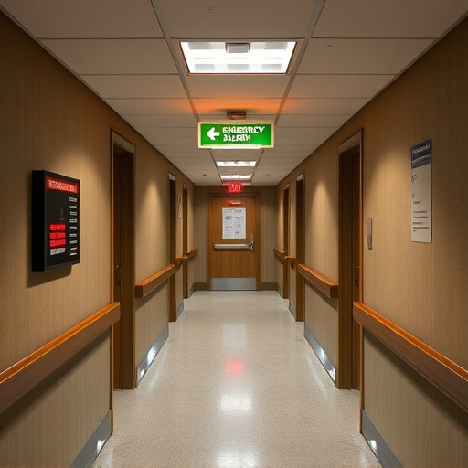 emergency alert system inside hallway