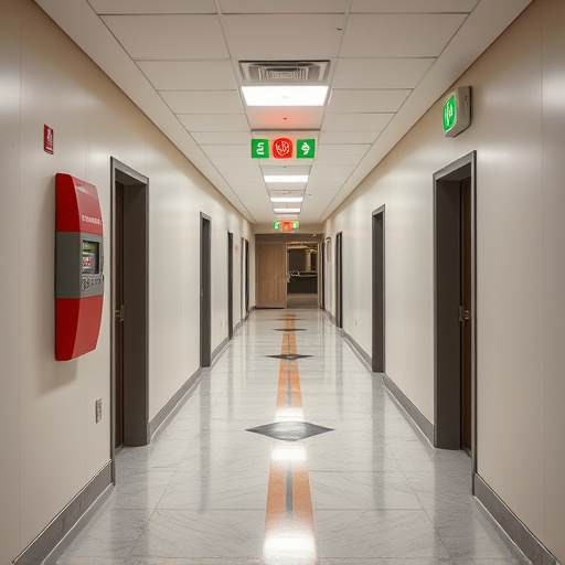 emergency alert system inside hallway