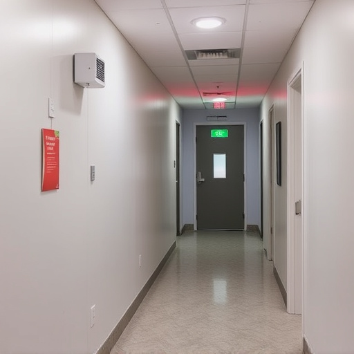emergency alert system inside hallway