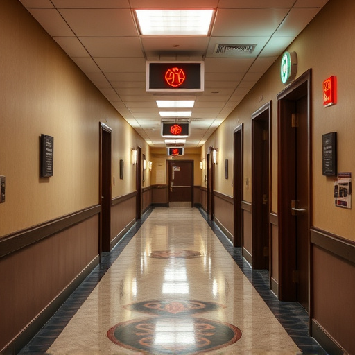 emergency alert system inside hallway