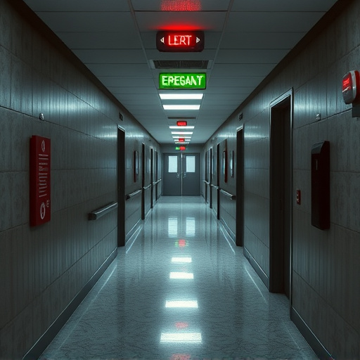 emergency alert system inside hallway