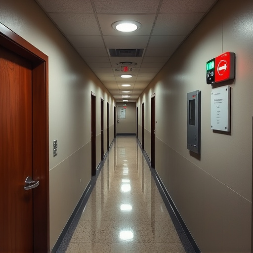emergency alert system inside hallway