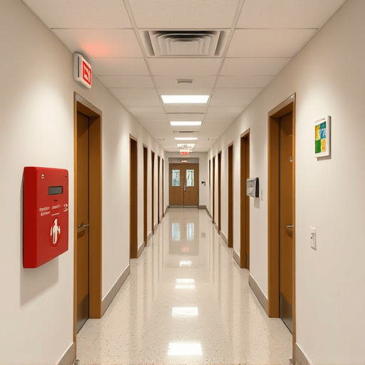 emergency alert system inside hallway