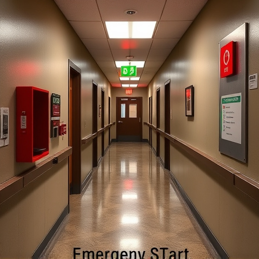 emergency alert system inside hallway