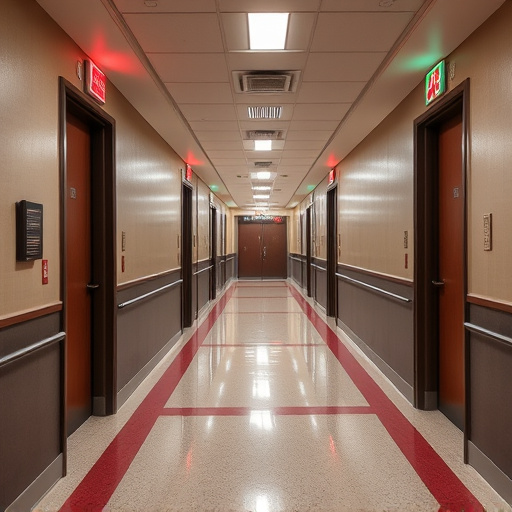 emergency alert system inside hallway