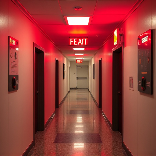 emergency alert system inside hallway
