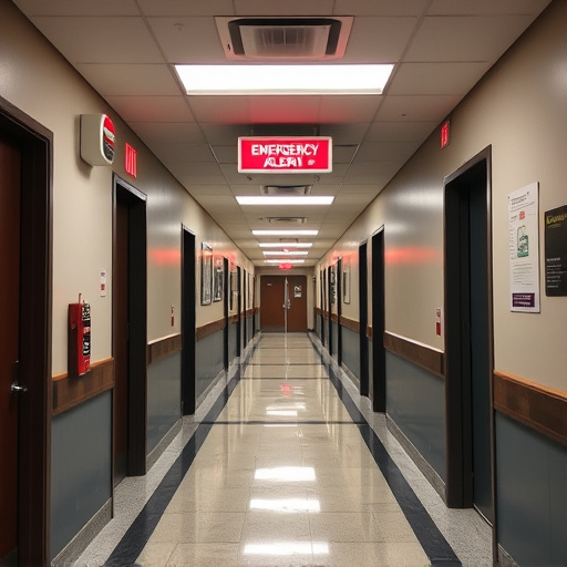 emergency alert system inside hallway