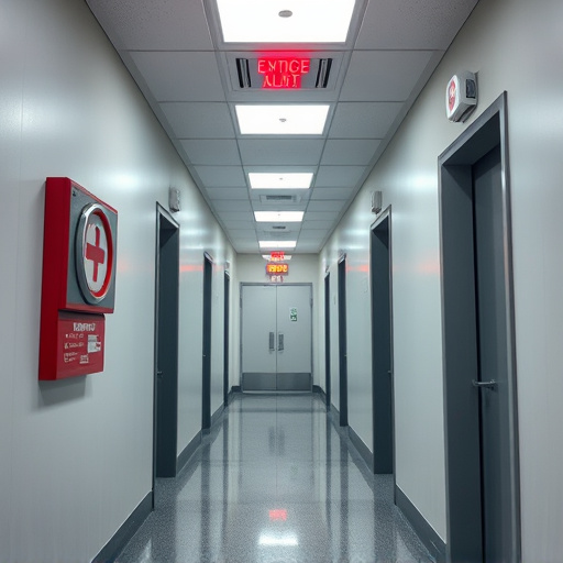 emergency alert system inside hallway