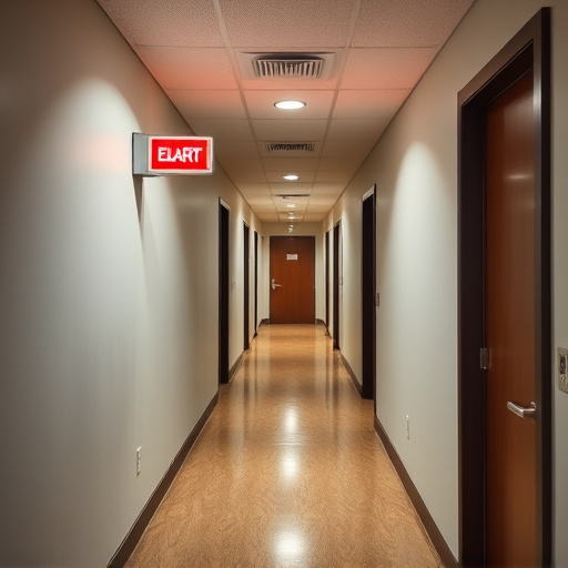 emergency alert system inside hallway