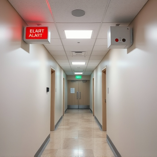 emergency alert system inside hallway